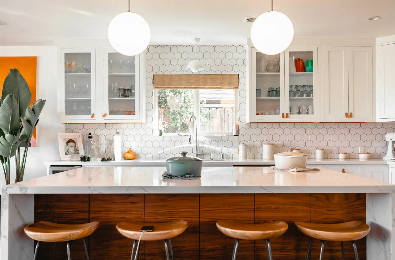 Cocina reformada con isla